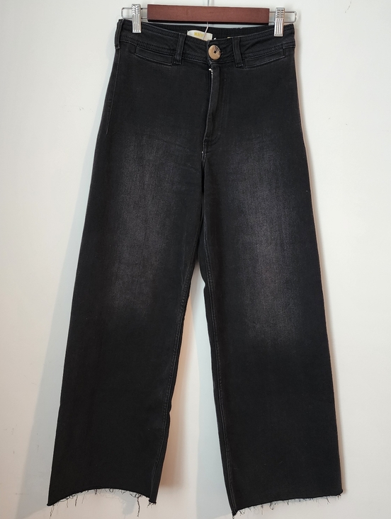 Anthropologie Denim - Maeve By Anthropologie, Black Wide-Leg Jeans, Size 27